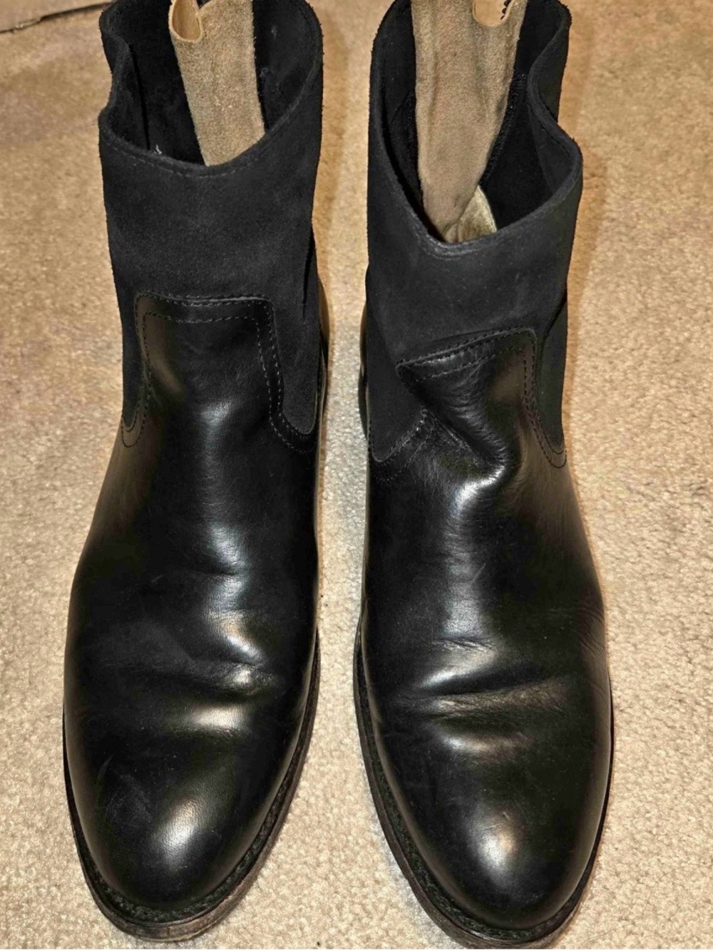 Frye Black Leather Ankle Boots - Classic Chelsea Style